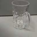 Lyellfe Set of 6 Glass Beer Mug, 18 Oz Large Beer Glasses with Handle Straw, Solid Clear Drinking Glassware Beer Cups for Freezer, Great for Cocktail, Juice, Soda, Beer, Whiskey, Beverage