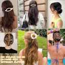 6 PCS French Flat Hair Clips for Women 2 Styles Large Matte Flat Claw Clips Strong Hold No-Slip Duckbill Hair Barrettes for Lying Down, Driving,Yoga(Brown)