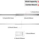 homdiy 1 Pcs 22 Inch Heavy Duty Center Mount Drawer Slides for Cabinet and Dresser Bottom Mount Drawer Rails 3/4 Extension Glide Track
