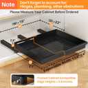 Pull out Cabinet Organizer, 1-Pack Expandable(13.6"-24") Silde out Drawers with Raising Pad for Framed Cabinets, Adjustable Full-Extension Adhesive Roll out Shelves for Kitchen Pantry Home Pot and Pan