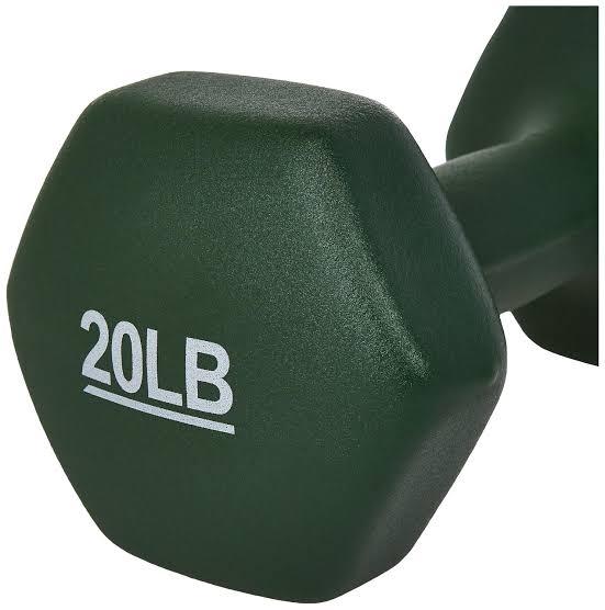 Amazon Basics Neoprene Coated Hexagon Workout Dumbbell Hand Weight