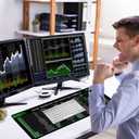 Excel Cheat Sheet Desk Pad, 31.5"x11.8", Waterproof Extra Large Excel Shortcut Mat with Stitched Edges, Anti-Slip Excel Mouse Pad for Office Desk, MS Excel/Word Shortcuts (Green Excel J)