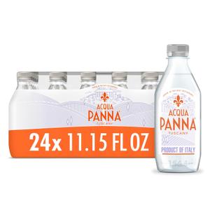 Acqua Panna Natural Spring Water, 11.15 FL OZ Plastic Water Bottles (24 Count) (EXP 09/01/27)