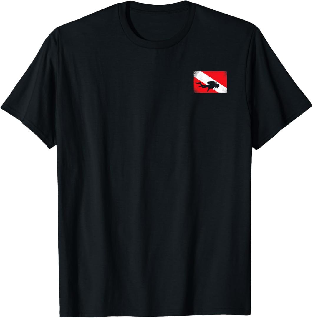 Vintage Scuba Diving Gear American Rescue Scuba Diver T-Shirt (Small, Black)