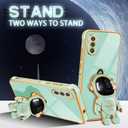 2 x Buleens for Motorola Moto G 5G 2022 Case with Astronaut Stand, Girls Women for Moto G 5G 2022 Cases, Cute Girly 6D Space Astronaut Kickstand Design Phone Cover for Moto G 5G 2022 6.5 Inch Mint Green