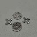 Antree Stainless Steel Meat Grinder Plate Discs/Grinding Blades for for KitchenAid Stand Mixer Food Grinder Attachment(FGA), 2 sharp blades and 2 cutting plates (coarse and fine)