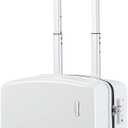 Hanke 16 Inch Underseat Carry On Luggage, Airline-Approved Hard Shell Small Suitcase with Spinner Wheels, Lightweight Tsa Lock Travel Luggage for Short Trips(Smoke White)