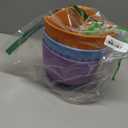 DEAYOU 6 Pack Wall Planter Hanging Flower Pot, Window Hang Indoor Outdoor Plant Basket for Fence, Railing Resin Pots with S Hooks and Drainage Meshes, Half Round Herb Holders for Garden