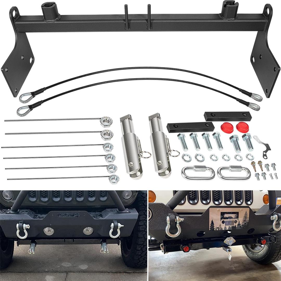 Camoo BX1126 Tow Bar Base Plate for 2007-2018 Jeep Wrangler JK JKU 2/4 Doors All Models with Standard Bumper