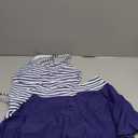 Daci Tankini Bathing Suits with Skirt - Women 2 Piece Swimsuits Tummy Control Swimwear (Small, Blue Stripe)