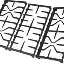 Upgraded WB31X27151 Side Grates WB31X27150 Center Grates Replacement for GE General Electric Stove Parts, WB31X24736 WB31X24737 Cast Iron Grate Cooktop Burner for JGBS66REKSS JGB735SPSS Stove Grate