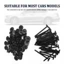 100PCS Car Nylon Universal Cable Tie Buckle with Pin & Button,Self-Locking Push Mount Zip Ties for Fixing Cables,Bumper on Vehicles,Car Accessories Zip Ties Rivet for Auto Fixing