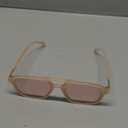 SOJOS Retro Aviator Sunglasses for Women Men,Trendy Rectangle Womens Mens Shades Sun Glasses SJ2202 (Milky Pink Frame/Light Pink Lens)