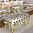 9QT Chafing Dishes for Buffet 4 Pack, Chafing Dish Buffet Set