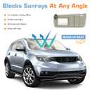 Hurotoms Sun Visor for 2007-2011 Toyota Camry Without sunroof, Right Passenger Side Gray Sun Visor Without Light, Replacement 74310-06750-E0