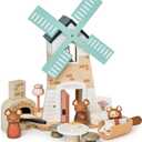 Tender Leaf Toys - Penny Windmill - Adorable Wooden Rotating Windmill with Toy Mouse Family and Accessories - Imaginative Play Set - Develop Creative Storytelling - Improve Fine Motor Skills - Age 3+
