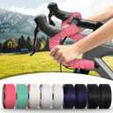 BUCKLOS Bike Handlebar Tape Silicone Bar Tape for Road Bike Comfortable Bicycle Handlebar Tape EVA Bike Grip 2 Pcs Bicycle Drop Bar Wraps Pink-Black