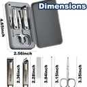 NOVANO 5-Piece Nail Clippers Set - Stainless Steel Manicure Pedicure Kit with Portable Travel Case, Professional Fingernail & Toenail Grooming Tools for Men Women