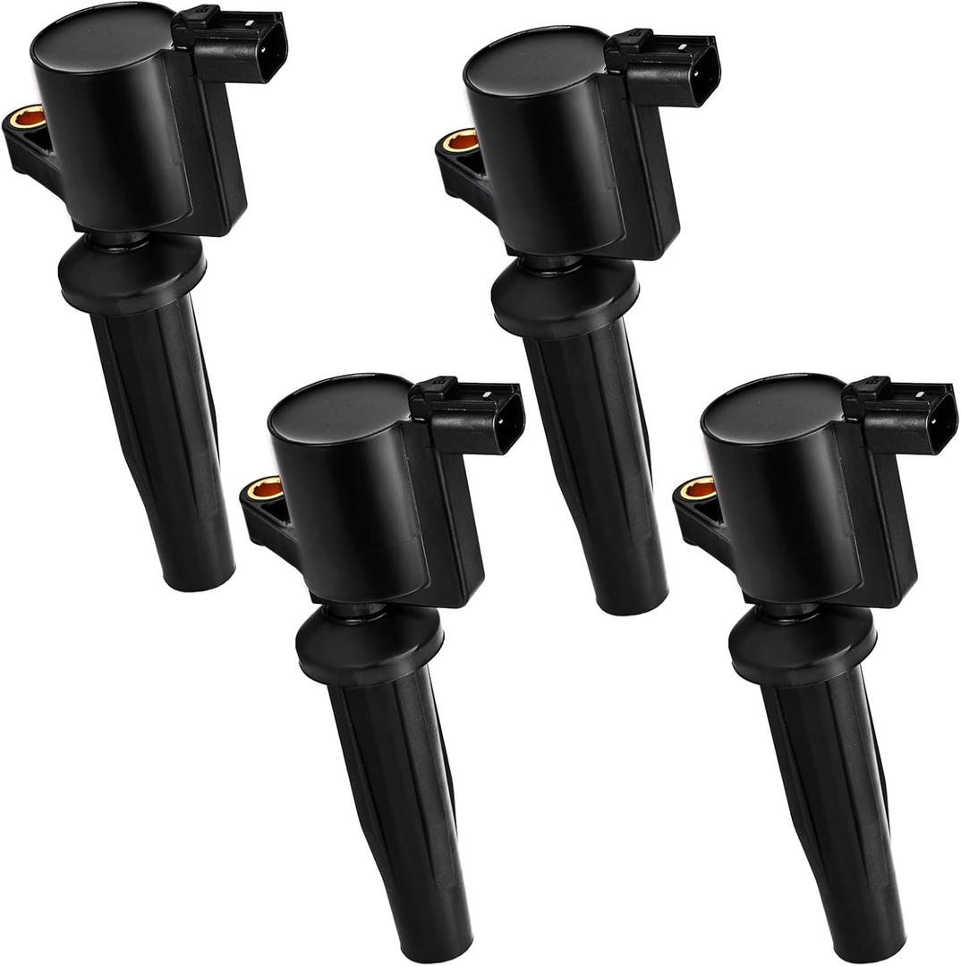 DG504 Ignition Coil pack Compatible with Ford for Focus 2005-2011 for Escape 2009-2019 for Fusion 2010-2020 for Escape 2005-2008 Replace for GN10229 5C1443 1788328 C676 C1453 IC517 IC517SB Set of 4