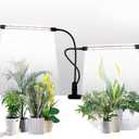 GHodec Grow Light,Full Spectrum White 84 LED Clip Plant Lights for Indoor Plants Growing, 4/8/12H Timer & 5 Dimmable Levels