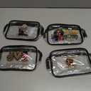 Sweetude 4 Pcs African American Makeup Bag Gifts for Black Women Clear Travel Toiletry Bag Zippered Funny Cosmetics Pouch Multi Purpose Organizer for Women Inspirational Gifts