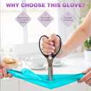 Elgood Reusable Dishwashing Cleaning Gloves with Latex free, Cotton lining,Kitchen Gloves 2 Pairs, blue Medium