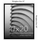 Americanflat 17x20 Picture Frame with Polished Plexiglass - Streamline Collection - Thin Border Picture Frame for Wall Display - Hanging Hardware Included - Black