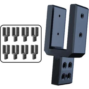 Heavy-Duty Sidewall Brackets (Set of 8) - Compatible with Gorilla Cart 7 & 12 cu/ft Models, Fits 3/4" x 2" x 2.5" Holes, Easy Installation, Extra Storage Capacity
