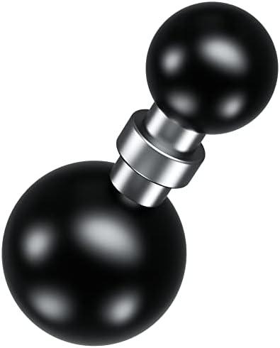 BRCOVAN 1'' to 17mm Ball Adapter, Compatible with RAM Mounts B Size Double Socket Arm, Suitable for 17mm Swivel Ball Mounting Pattern Device Mounts