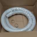 1 1/2 "-12 Ft Pool Filter Pump Connection Hose Premium Kink Free PVC Swimming Replacement Tube for Above Ground Pools, Includes 2 Hose Clamps and Can Be Cut as Needed