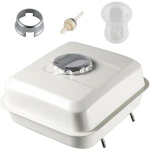 HGC Fuel Tank For Honda GX160 5.5HP GX200 6.5HP GX140 White Engine with Petcock Gas Cap Filter Replaces 17510-ZE1-020ZA