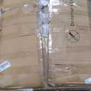 DWVO Vanity Desk with Large Mirror and LED Lights, Makeup Vanity Table Set with Power Outlets, Comfy Stool & Storage Drawers, Shelves and Cabinets, 3 Lighting Modes Makeup Table, Dressing Room, White