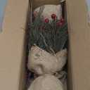 LOHASBEE Mini Christmas Tree, 10 Inch Small Table Top Portable Christmas Tree with Red Berries for Kid Gift Office Tabletop and Room Desktop Holiday Party Decorations