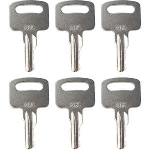 6PCS 455 Ignition Keys Heavy Equipment Forklift Key 104466 Compatible with Boo-m Lifts Scissor Lift Gen-ie Skyjack Te-rex JL-G Snor-kel Snor-kel Man-Lift Upright