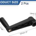uxcell 2Pcs 12x126mm (Dia x L) Revolving Handwheel Machine Handle