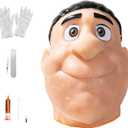 brenzo 2026 New Refillable Pimple Popping Toy  Big Head Squeeze Toy with Black Hair for Stress & Anxiety Relief, Realistic Pus Burst Fidget Toy, Funny Gag Gift for Adults