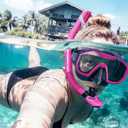 Snorkeling Gear for Adults Kids, Dry-Top Snorkel Set, 180Panoramic Wide View Diving Mask Breathing Freely Snorkel Mask for Snorkeling Scuba Diving Swimming Travel