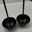 MyGift Black Metal Freestanding Wig Holder and Hat Rack Stand with Dome Shape and Adjustable Height, Set of 2