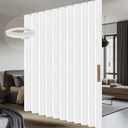 100% Blackout Room Divider Curtains Screen Partitions, Blackout Sound Reducing Divider Room Panel for Doorway Glass Window Sliding Door Patio(White, W180 x L84, 1 Pack)