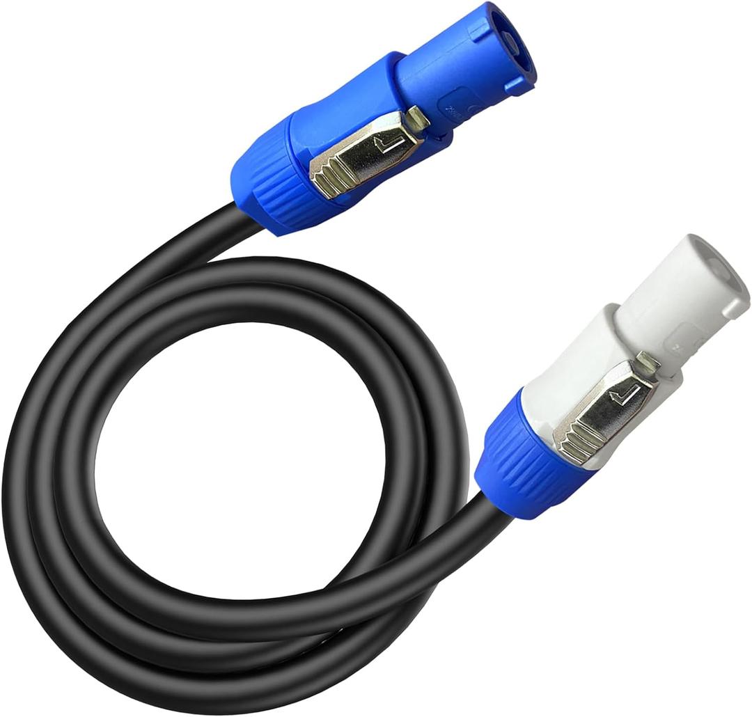 PowerCon Power Cable AC PowerCon Input to Output 12AWG 3 Pin Power Extension Cable for LED Screen Beam Moving Head Light, Stage Light Power,Audio Video Equipment and More-3FT