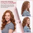 MESCOMB 6 in 1 Hot Air Styler Wrap, Professional Hair Styler with Thermal Round Brush for Blowouts, Fast Drying for Blow Dry, Curling, Volumizing, Straightening, Salon Results in Minutes (Light Pink)