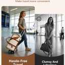 3 in 1 Convertible Garment Duffle Bags for Travel 45L Smooth Zipper Rolling Duffle Bag With Wheels Waterproof Carry On Duffle Bag for Men&Women with Weekends Weddings Business Short Trips Beige