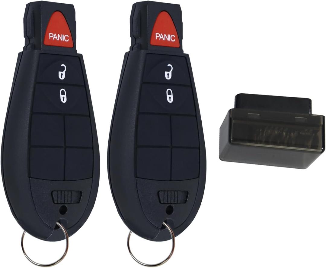 2PCS Key fob Keyless Entry Remote Key kit Key Fob Replacement Fits for Dodge Chrysler Town and Country / Caravan/ Routan, RAM 1500 2500 3500 3bottons Key kitFCC IDM3N5WY783X IYZ-C01C