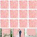 Flower Wall Panel Wedding Backdrop: 12 Pcs Artificial Flower Wall Backdrop 3D Silk Hydrangea Floral Wall for Bridal Shower Party Birthday Decoration (Blush, 15 x 15 Inch) (12pcs)