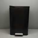 EKO Madison Matte Black 50 Liter/13.2 Gallon Step Trash Can with Inner Liner - Fingerprint Resistant Finish
