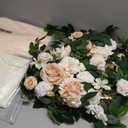 Pack of 2 Wedding Arch, Artificial Flowers, Wedding DecorFlower Garland Be Suited to Banquet, Party, Reception Entrance Welcome Sign and Background Decoration (Champagne)