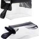 TSA Approved Clear TPU Toiletry Bag with Magnetic Closure Leak Resistant Makeup Bag Cosmetic Pouch Dopp Kit Travel Essentials Bag Magnetic Travel Container Organizer Pouch (Black)