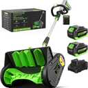 SONTHIOW 40V Battery Powered Snow Shovel, 2×4.0Ah Electric Snow Blower