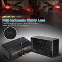 Partsam 12V LED Rectangular Trailer Light Kit, Sealed Rectangle IP68 Waterproof Truck Marine Boat Trailer Stop Turn Tail License Plate Brake Running Lights w 25ft Wiring Harness & Bracket