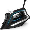 Rowenta, Iron, Smart Temp Stainless Steel Soleplate Steam Iron for Clothes, 380 Micro steam Holes, 1725 Watts Ironing, Auto-Off, Fabric Steamer, Black Clothes Iron, DW3261, Black